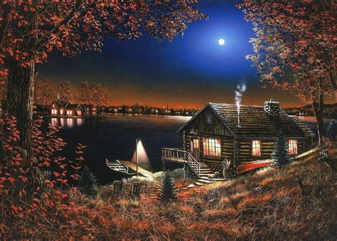 Magical moonlight scenery bungalow